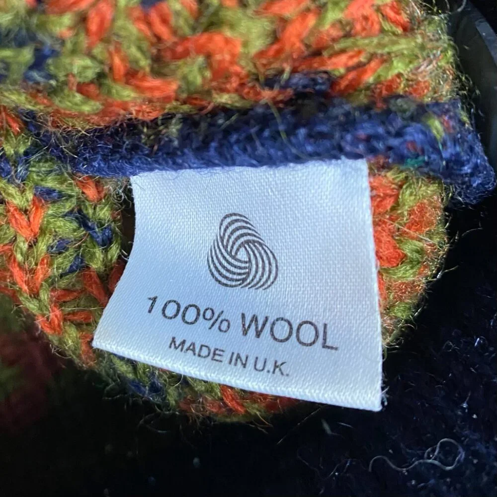 Vintage Past Times Cardigan Sweater Women's Small Floral Knit Wool Made in UK - Picture 5 of 11